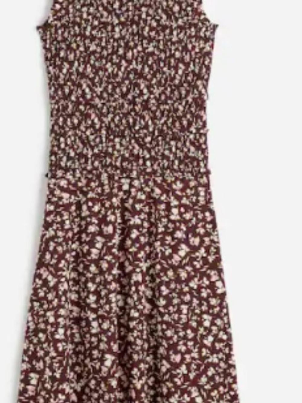 Mavi Brown Floral Maxi Dress with Smocked Waist - Picture 4 of 4